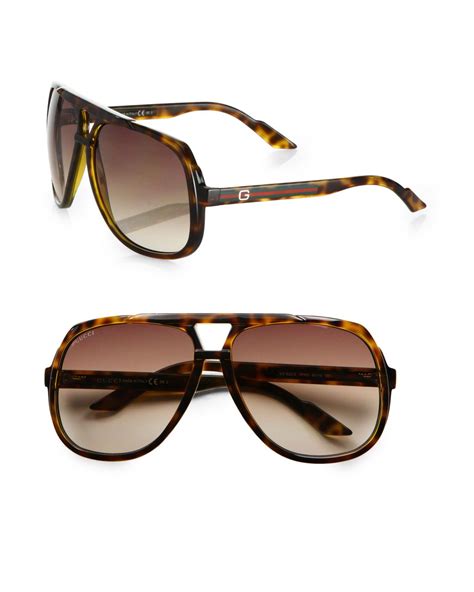 gucci plastic aviator sunglasses|More.